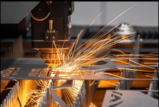 CNC Laser Cutting Machine in operation